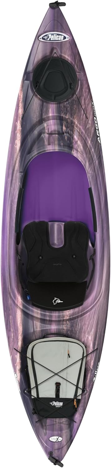 Pelican Argo 100X - Recreational Sit in Kayak - Lightweight Patented Ram-X™ Material - Ergoform™ Seating System - 10 ft