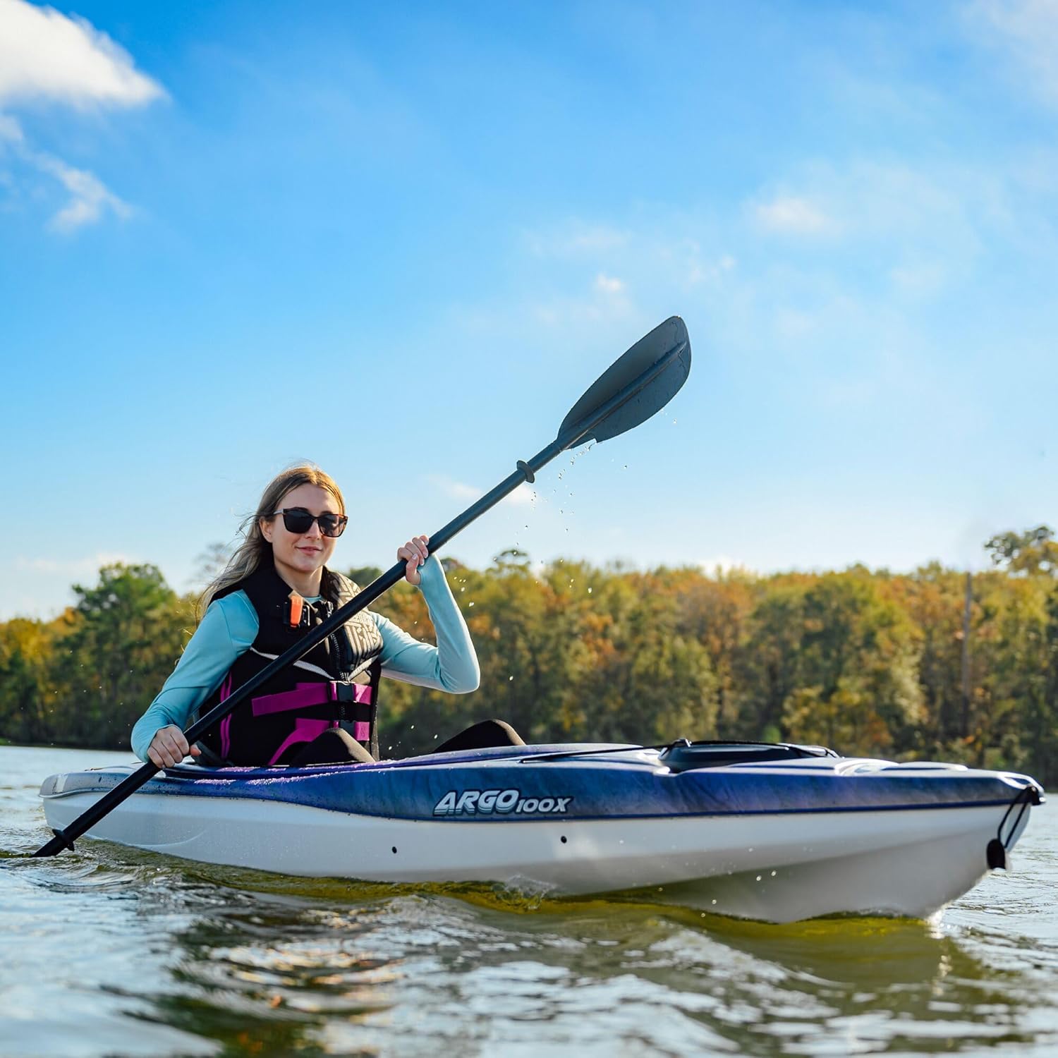 Pelican Argo 100X - Recreational Sit in Kayak - Lightweight Patented Ram-X™ Material - Ergoform™ Seating System - 10 ft - Image 4